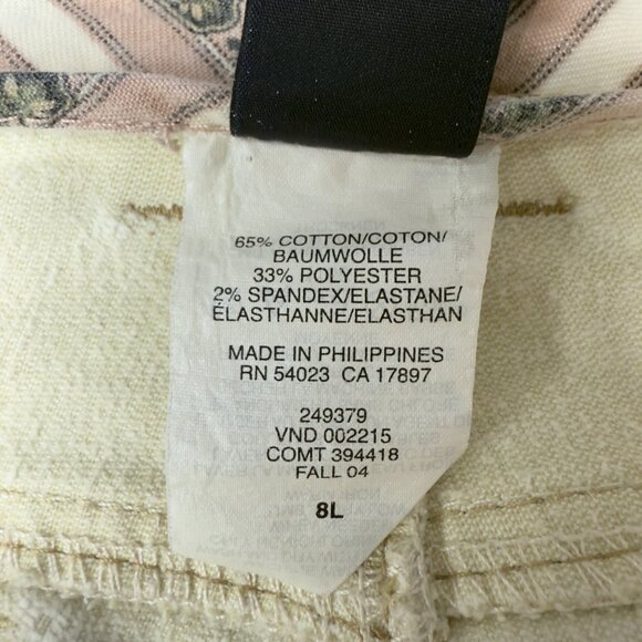 GAP Women’s Beige Bootcut Jeans Size 8L Long Stretch Cotton Blend Corduroy Pants - Picture 9 of 16